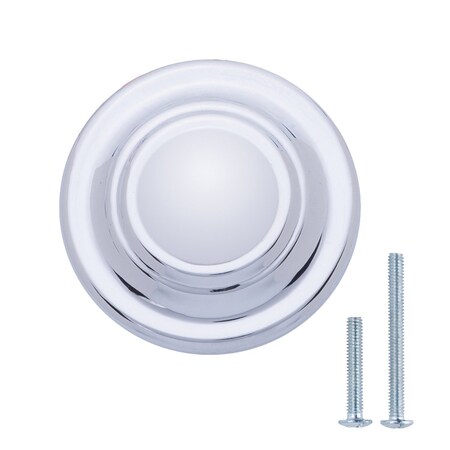 South Main Hardware Traditional Top Ring Cabinet Knob, 1.25" Diameter, Polished Chrome, 25PK SH3155-PC-25